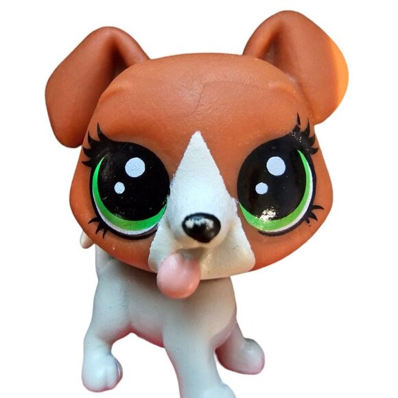 Littlest Pet Shop Buster Boodles German Pointer DogTales Cream Brown #82 LPS - Picture 5 of 8
